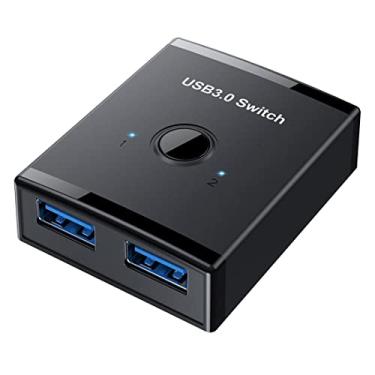 Imagem de Chave USB KVM HUB USB 3.0 Switch Seletor Chave KVM para PC Teclado Mouse Impressora 1 PC Compartilhando 2 Dispositivos Chave USB