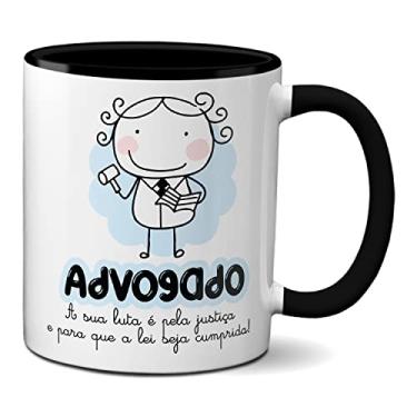 Imagem de Caneca Advogado Para A Lei Ser Cumprida Lutar Por Justiça (Preta)