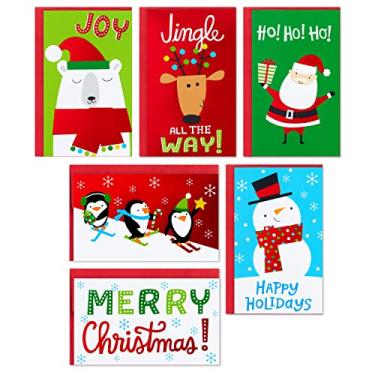 Imagem de Hallmark Mini cartões de Natal em caixa variada, Jingle All The Way (48 cartões e envelopes)