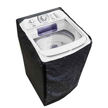 Imagem de Capa Maquina de Lavar Electrolux 11kg 12kg 13kg 15kg 16kg 17kg Ziper Estampada Preta