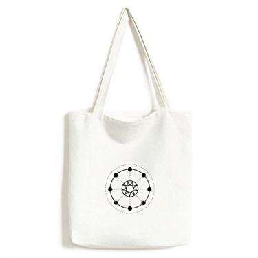 Imagem de Forma Totem Geometria Sun Star sacola de lona bolsa de compras casual bolsa de mão