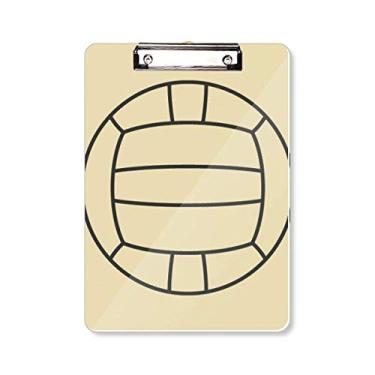 Imagem de Voleibol Sport Line Desenho Padrão Prancheta Pasta, Bloco de Escrita Placa de Apoio A4