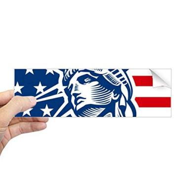 Imagem de DIYthinker Bandeira dos EUA com estampa de estátua da liberdade adesivo retangular para notebook decalque de janela