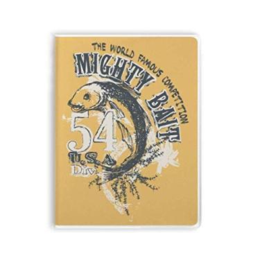 Imagem de Caderno de desenho de linha com estampa de iscas de peixe Mighty Bait Diário capa macia