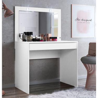 Imagem de Penteadeira Camarim 5940 01 Gaveta Atrante Branco Demóbile 