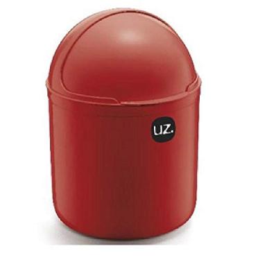 Imagem de Lixeira De Pia Com Tampa Vermelha 4 Litros, UZ