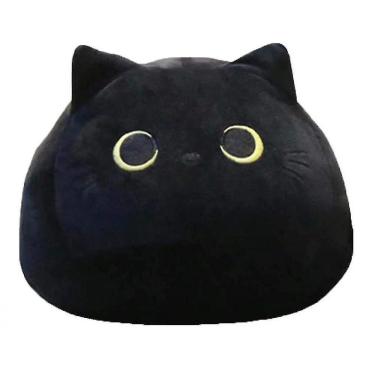 Imagem de Gatos pretos forma boneca pelúcia brinquedo fofinho macio pelúcia fô fo