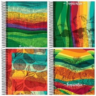 Imagem de Caderno Universitário Capa Dura 1 Matéria 96 Folhas Tropicália Jandaia