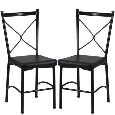 Imagem de Kit 2 Cadeiras Buffet em Alumínio para Cozinha, Restaurante - Trama