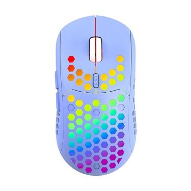 Imagem de (Black Iron Bull) BL110 Mouse sem fio 2.4G Design leve Bateria de grande capacidade RGB Retroiluminação Tipo-C Interface 2.4G