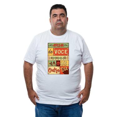 Imagem de Camiseta Masculina Plus Size Algodao Frase Motivacional Humorada Com Abridor De Garrafa