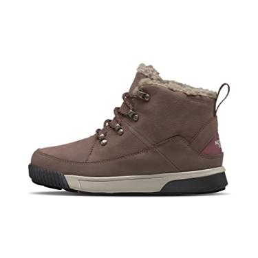 Imagem de THE NORTH FACE Bota feminina Sierra Mid Lace isolada impermeável tênis de corrida para trilha, Marrom escuro/gengibre selvagem, 34