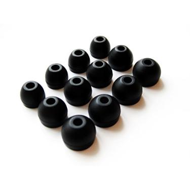 Imagem de 12 peças: 4S / 4M / 4L (SML-BHB) Fones de ouvido de substituição pretos compatíveis com Klipsch X20i, X12i, X11i, Lou Reed X10i, X10i, XR8i, X7i, X6i, R6, R6i, R6m, R6 BT, e A5i fones de ouvido intra-auriculares