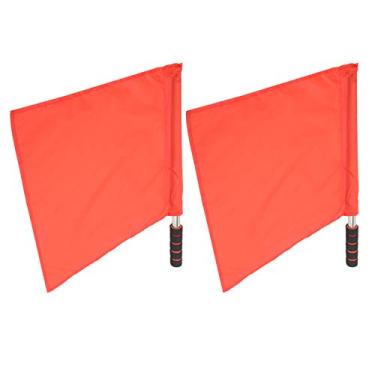 Imagem de Bandeira De árbitro, 2 Unidades De Bandeiras De árbitro Esportivo Com Cabo De Espuma De Metal, Bandeira De Sinalização Manual, Pista E Campo, Bandeira De Treinamento(vermelho)