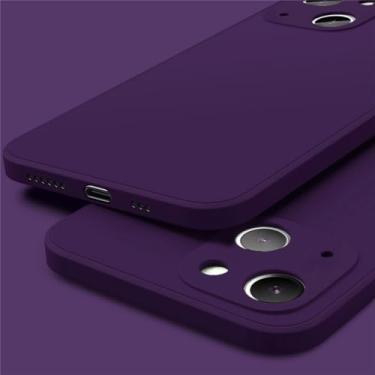 Imagem de Capa de telefone de silicone macio líquido para iphone 14 11 12 13 pro mini xs xr max 7 8 se 2 x plus capa traseira quadrada à prova de choque, lm, para 12 mini 5.4