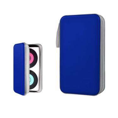 Imagem de Sylvil Capa de CD DVD para carro, suporte de CD de plástico rígido de 96 capacidades, carteira de armazenamento portátil com zíper e organizador de discos de DVD com fecho e alça prática, acessórios