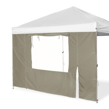 Imagem de MordenApe Parede lateral para guarda-sol, parede solar com porta e janela para toldo pop-up de 10 × 10 perna reta, parede de dossel instantânea ao ar livre, 1 pacote apenas parede lateral (emendável,