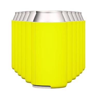 Imagem de TahoeBay 12 Coolers Slim Can - Mangas de espuma para cerveja (amarelo, 12)