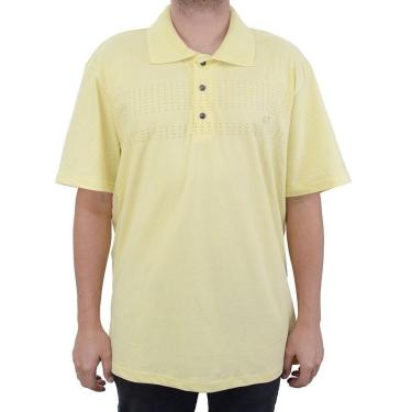 Imagem de Camisa Polo Masculina Olho Fatal Plus Size Amarela - 1002-Masculino