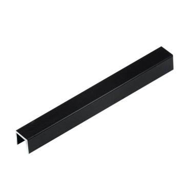 Imagem de Perfil de Alumínio para Acabamento 10mm X 1,0cm Luxor - caixa com 5 Unidade - Preto  Fosco