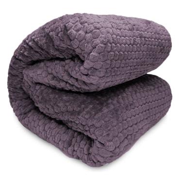 Imagem de Cobertor de Microfibra Solteiro Corttex Lugano Lilas 1,50m x 2,00m