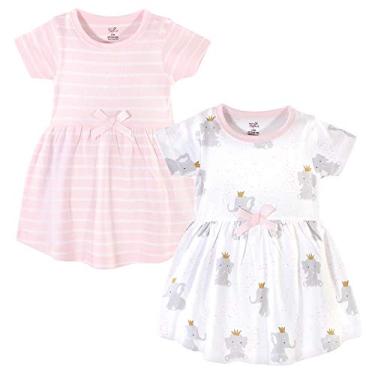 Imagem de Hudson Baby Vestidos de algodão para bebês meninas, Elefante princesa, 3-6 Meses