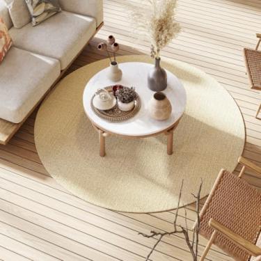 Imagem de Tapete de Sisal Natural Chevron Duna Redondo 1,50