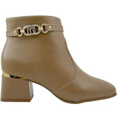 Imagem de Bota Feminina Casual Dia a Dia Cano Baixo Salto Bloco Bico Redondo Modare 7082.102