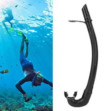 Imagem de Snorkel de Mergulho, Dobrável, Inodoro, Silicone, Em Forma de L, 38 Cm, Macio, Mergulho Livre, Mergulho Livre, para Treinamento, Snorkel Molhado (Preto)