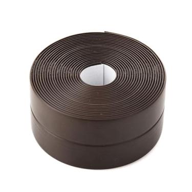 Imagem de Selo de fita para balcão de contagem de dias para banheira de hidromassagem, cozinha, chuveiro de parede selante de banheiro, linha de canto de cozinha, fita à prova d'água, protetor de borda de mesa, faixa de para-choque 126" x 1,57", 320cm*4cm/ 126''x1.57'', Brown