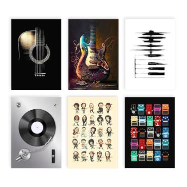 Imagem de Placas Decorativas Musica Violão Guitarra Rock Piano Varios Modelos Instrumentos Decoração Quarto Sala Escritório