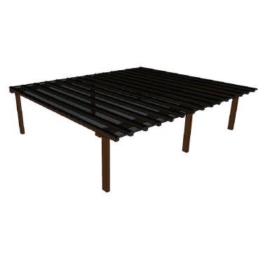 Imagem de Kit Policarbonato Fume 4mm 7,00m X 6,00m - Perfis Naturais