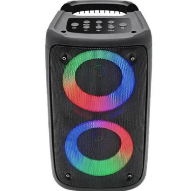 Imagem de Caixa Caixinha De Som Amplificada Portátil Bluetooth Led RGB 20W - Gra