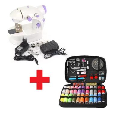 Imagem de Kit 1 Mini Máquina De Costura E Kit De Costura Com 96 Itens - Countert