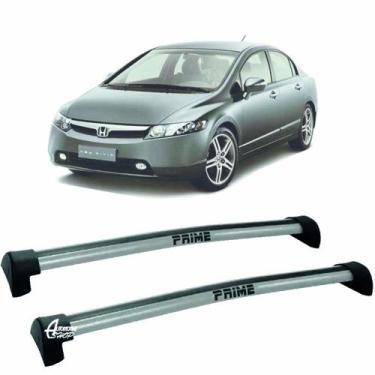 Imagem de Rack Teto Aluminio Prime Honda Civic G8 06/ 08 Prata PR041