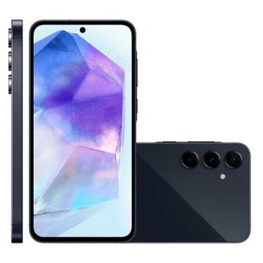 Imagem de Smartphone Galaxy A55 Câmera Tripla 256GB 5G Samsung, Azul escuro