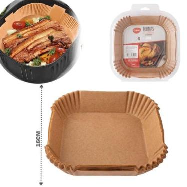 Imagem de Forma De Papel Quadrado Descartavel Para Air Fryer / Fritadeira Eletri