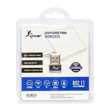 Imagem de Adaptador wireless usb 2.0 150 mps velocidade 2,4Ghz  Knup Homologação