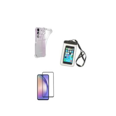 Imagem de Kit Capa a Prova D'água Samsung Galaxy A55 + Película Vidro 3D + Capa