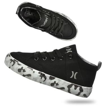 Imagem de Hurley Roddy Kids High Top Skate Tênis esportivo para meninos e meninas, Camuflagem preta, 21