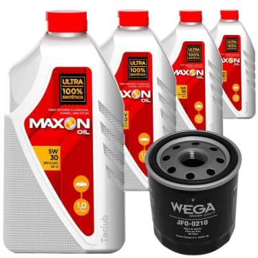 Imagem de 4 Óleo Sintético 5W30 Maxon Filtro Óleo Corolla 85 a 2022