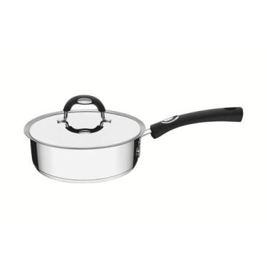 Imagem de Frigideira Tramontina Duo Silicone Aço Inox Fundo Triplo Tampa Cabo Si