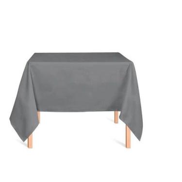 Imagem de Toalha de Mesa Quadrada Oxford 1,40 x 1,40 Admirare, Cinza