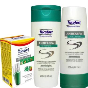 Imagem de Kit Tricofort Anticaspa Shampoo + Condicionador + Tônico Capilar C/6 A