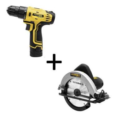 Imagem de Kit Marce Serra Circular 1100w + Parafusadeira Hammer 12v, 220V