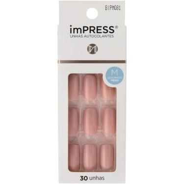 Imagem de Unha Postiça Autocolante Impress Média Sea Breeze 30UN Kiss