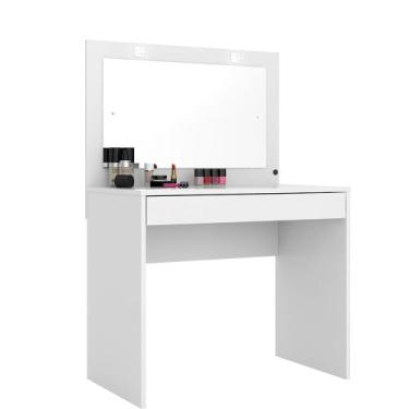 Imagem de Penteadeira Camarim Atraente 01 Gaveta Led Branco Baby Home-Demóbile