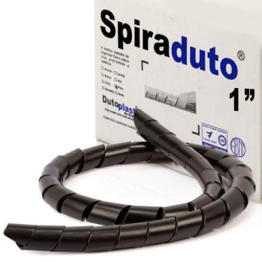 Imagem de Organizador Fios e Cabos Spiraduto de 1" Preto - 15 Metros - DUTOPLAST