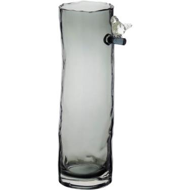 Imagem de Vaso Decorativo Enfeite Casa Vidro 32x9x13cm Cinza - NH, Material: Vid