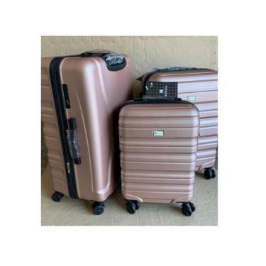 Imagem de Conjunto 3 Malas Viagem Rígida Rose C/ Rodas Duplas 360º P, M, G - de 